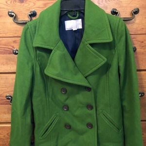 Green old navy pea coat/dressy winter coat - small